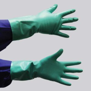 nitrile chemical glove – green diamond grip 30cm