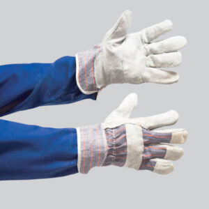 chrome leather glove – candy stripe