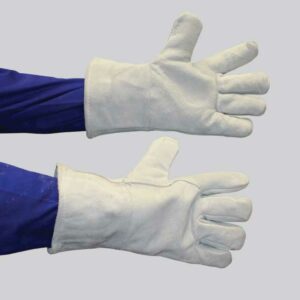 sheep wool lined glove – chrome leather